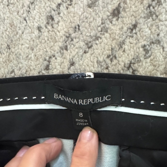 Banana Republic Sloan Black Floral Straight Leg Pants - Picture 2 of 9